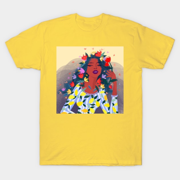 Flower lady T-Shirt by MAGLISHNIMA